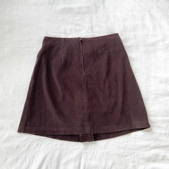 Vintage Corduroy Mini Skirt in Chocolate - Picture 2 of 2